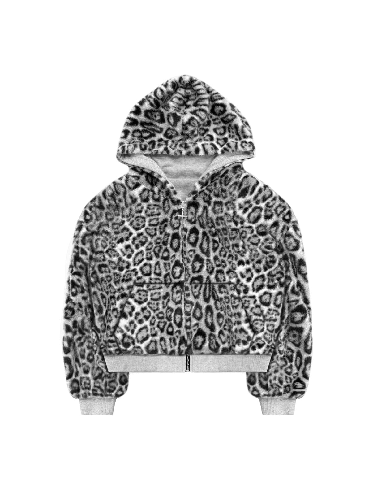 White Leopard Two sided Reversible Hoodie