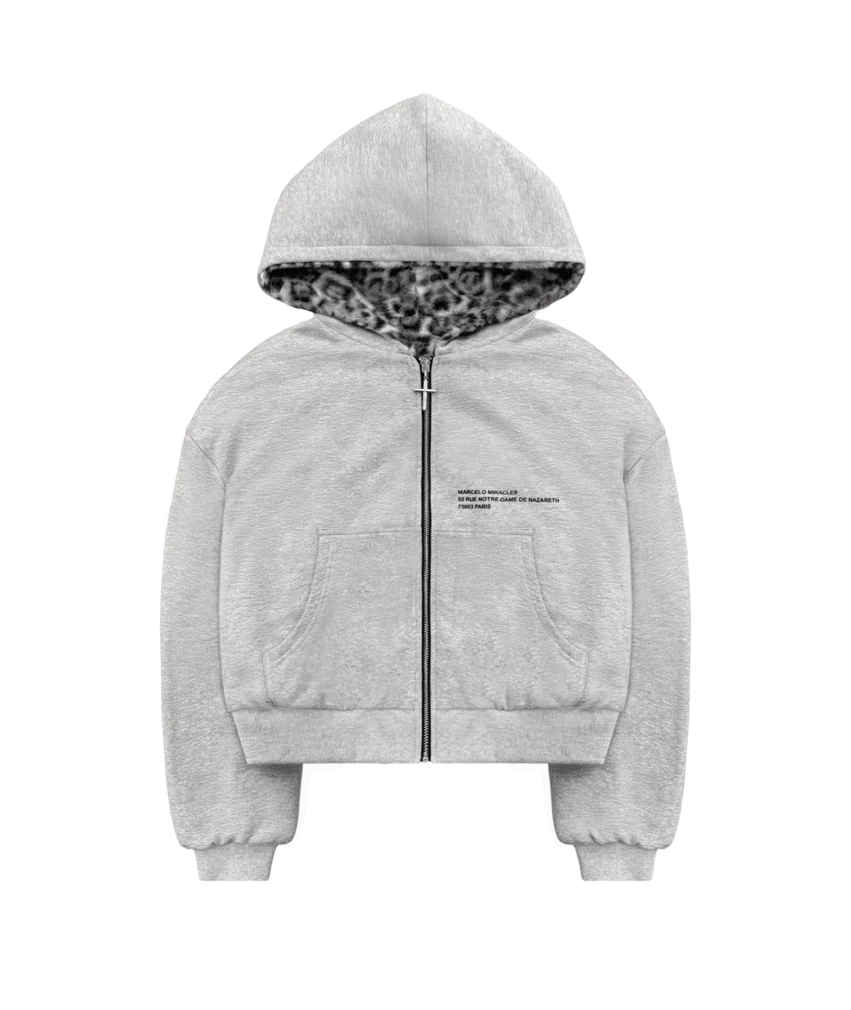 White Leopard Two sided Reversible Hoodie