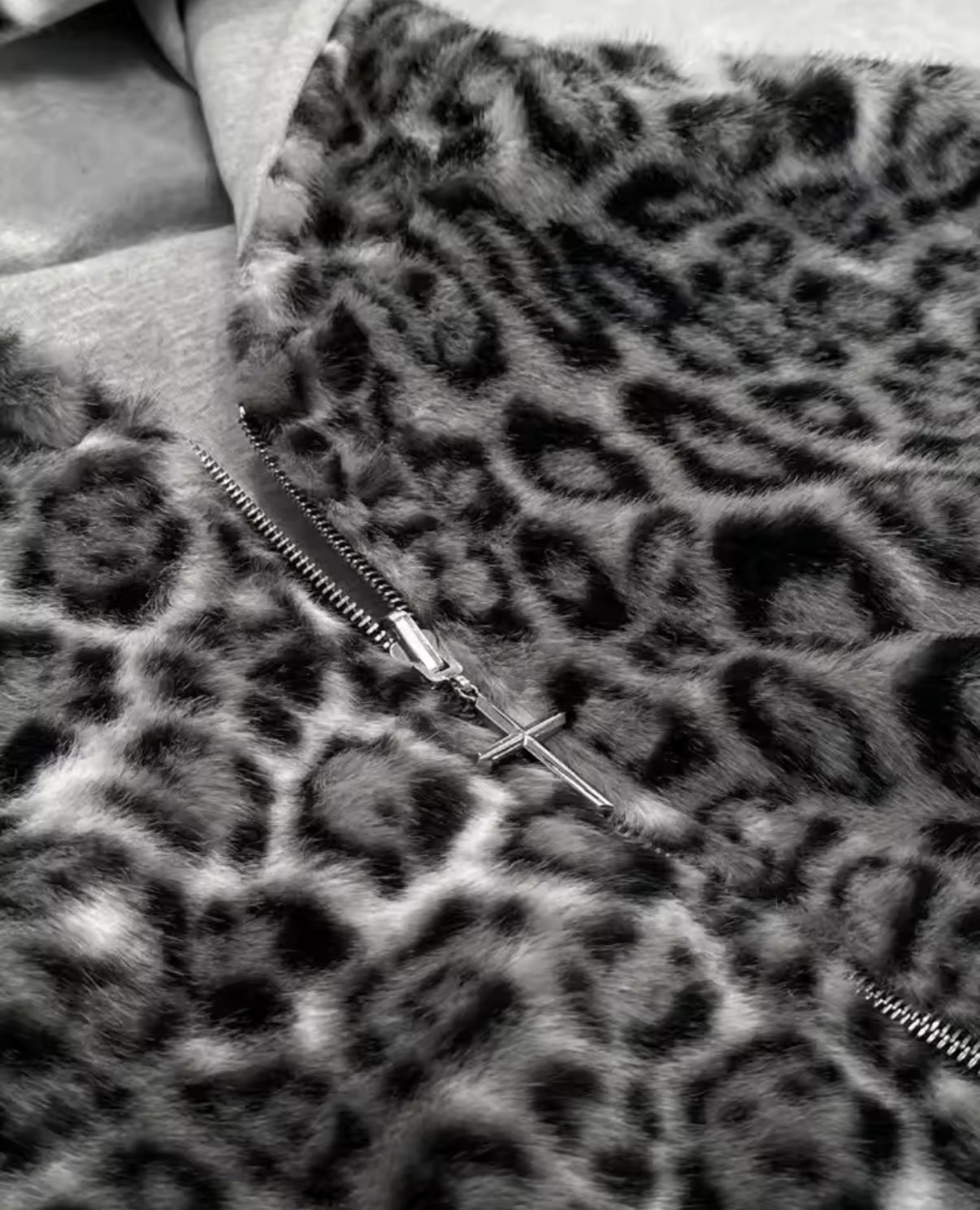 White Leopard Two sided Reversible Hoodie