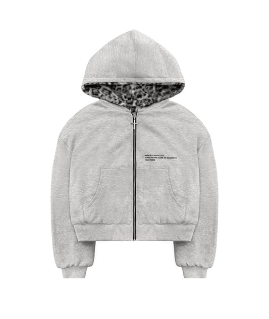 White Leopard Two sided Reversible Hoodie